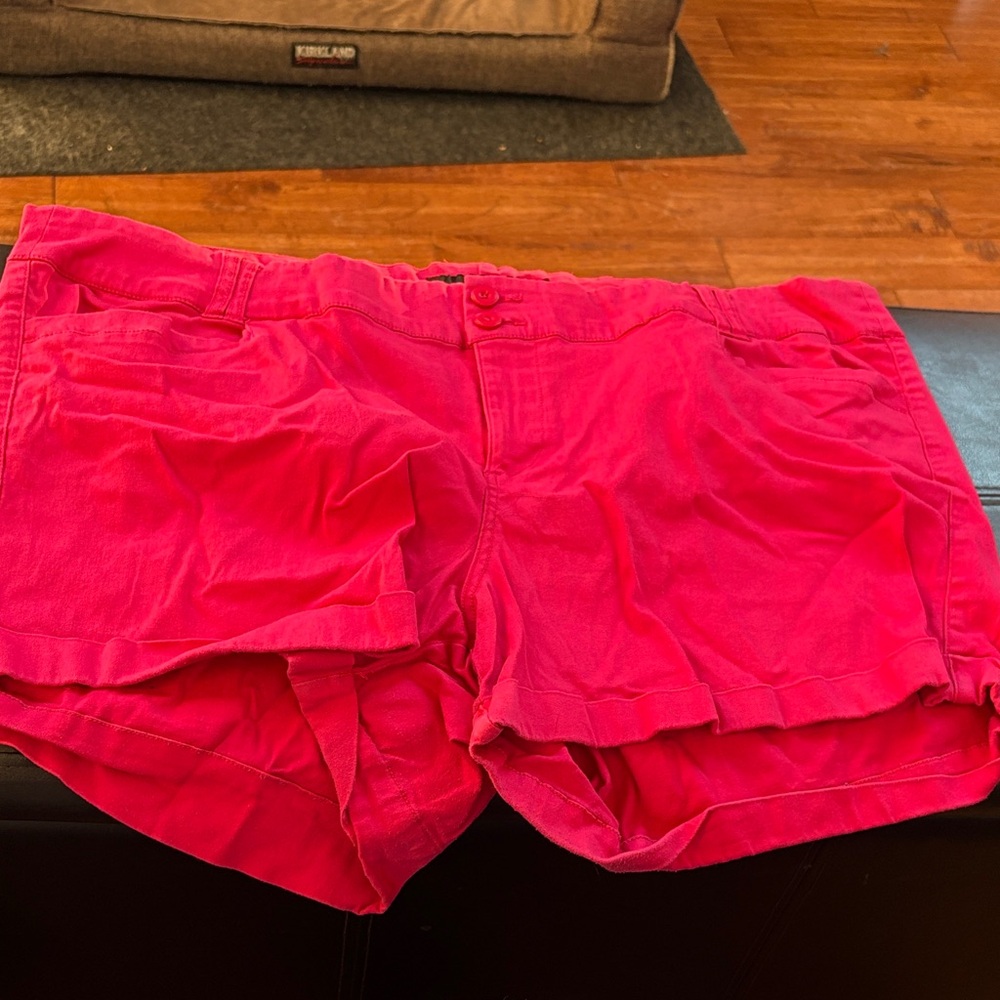 High-Waist Women’s Shorts in Bright Pink